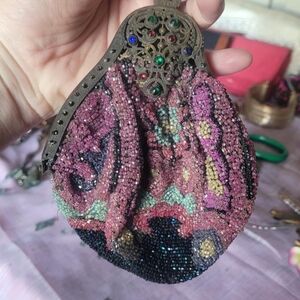 Vintage Beaded Women's Cosmetic Bag